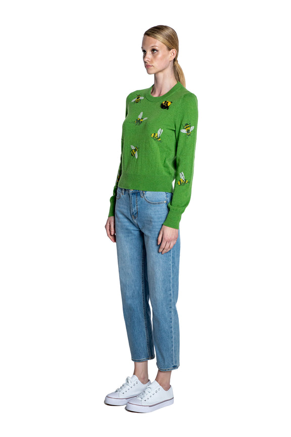 'BUZZ OFF' SHRUNKEN PULLOVER SWEATER - - Libertine