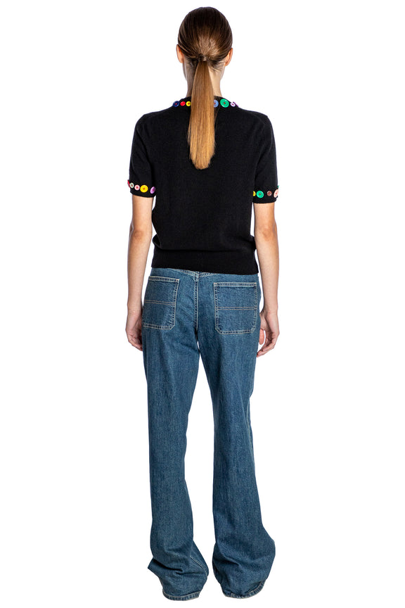 'CANDY BUTTONS' SHORT SLEEVE PULLOVER - - Libertine