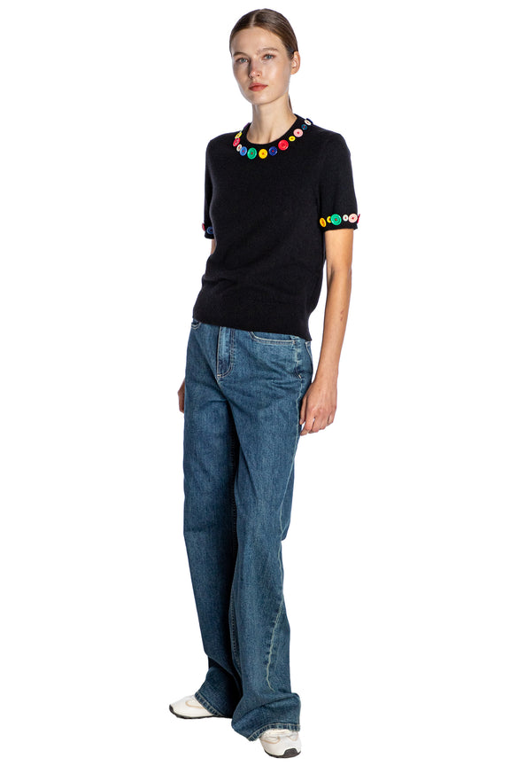 'CANDY BUTTONS' SHORT SLEEVE PULLOVER - - Libertine