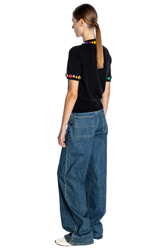'CANDY BUTTONS' SHORT SLEEVE PULLOVER - - Libertine