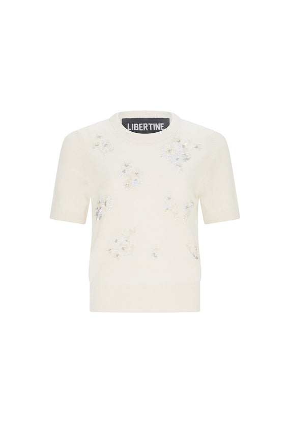 'PORCELAIN GARDEN' SHORT SLEEVE PULLOVER - Main image