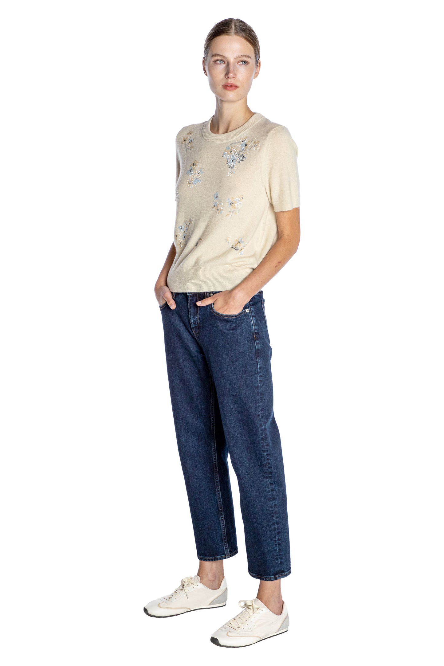 'PORCELAIN GARDEN' SHORT SLEEVE PULLOVER - - Libertine