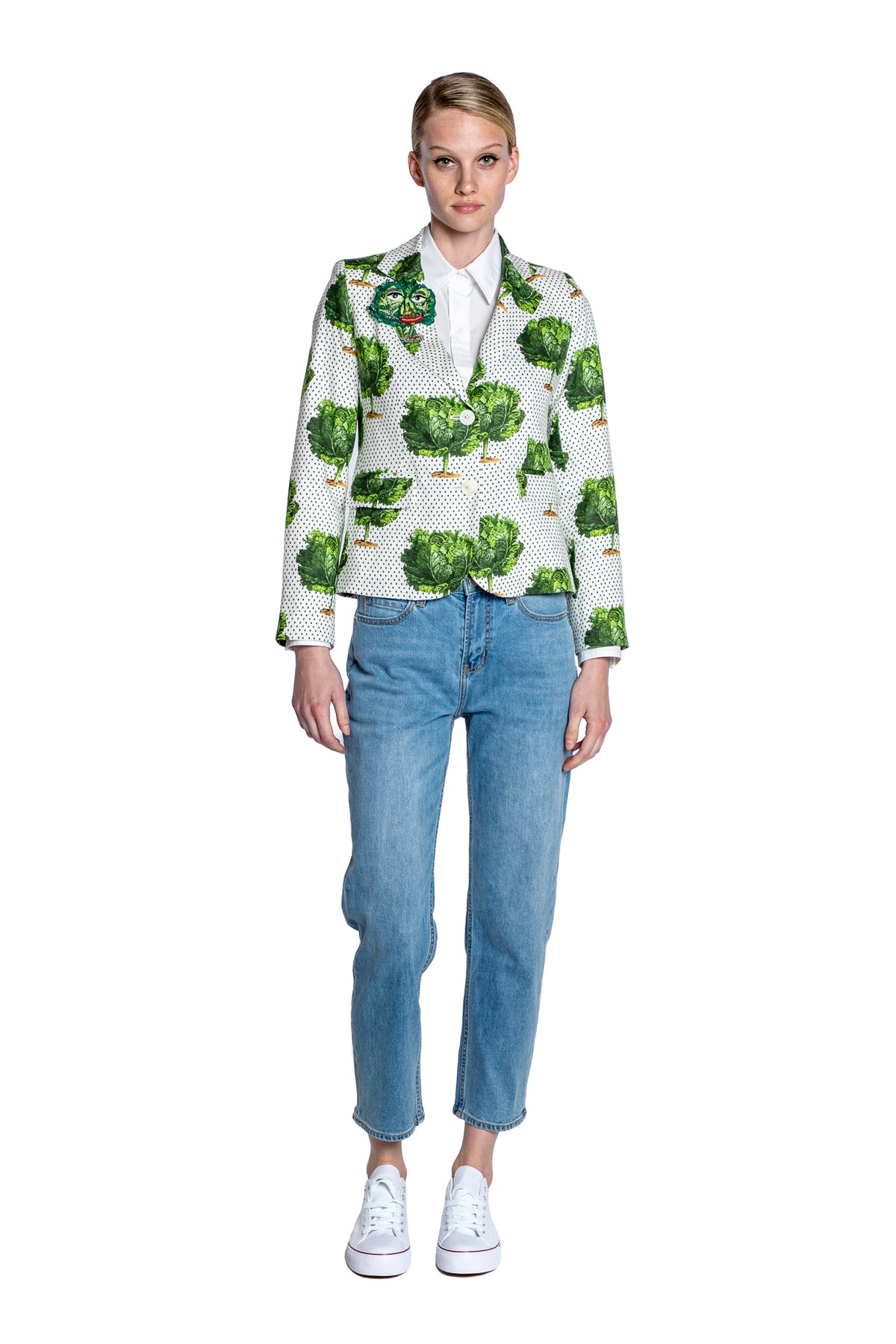 'LETTUCE DANCE TO THE BEET' CLASSIC JACKET WITH PATCH - - Libertine