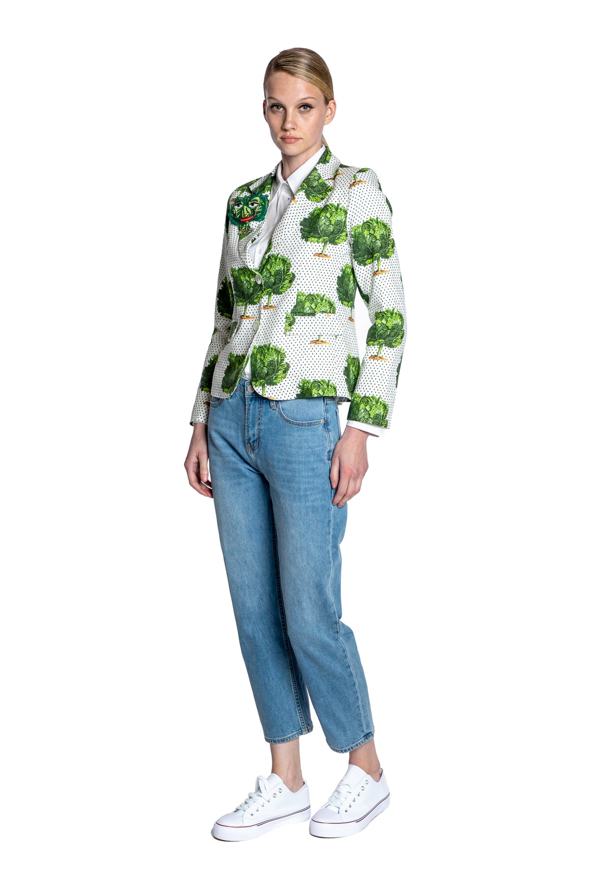 'LETTUCE DANCE TO THE BEET' CLASSIC JACKET WITH PATCH - - Libertine