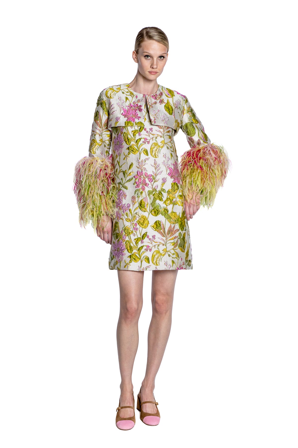'DIANTHUS' FEATHERED FLY AWAY BOLERO - - Libertine