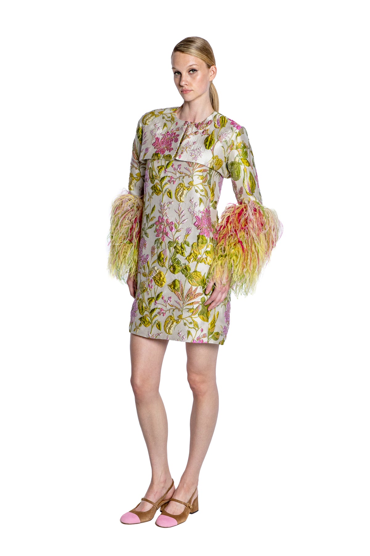 'DIANTHUS' FEATHERED FLY AWAY BOLERO - - Libertine