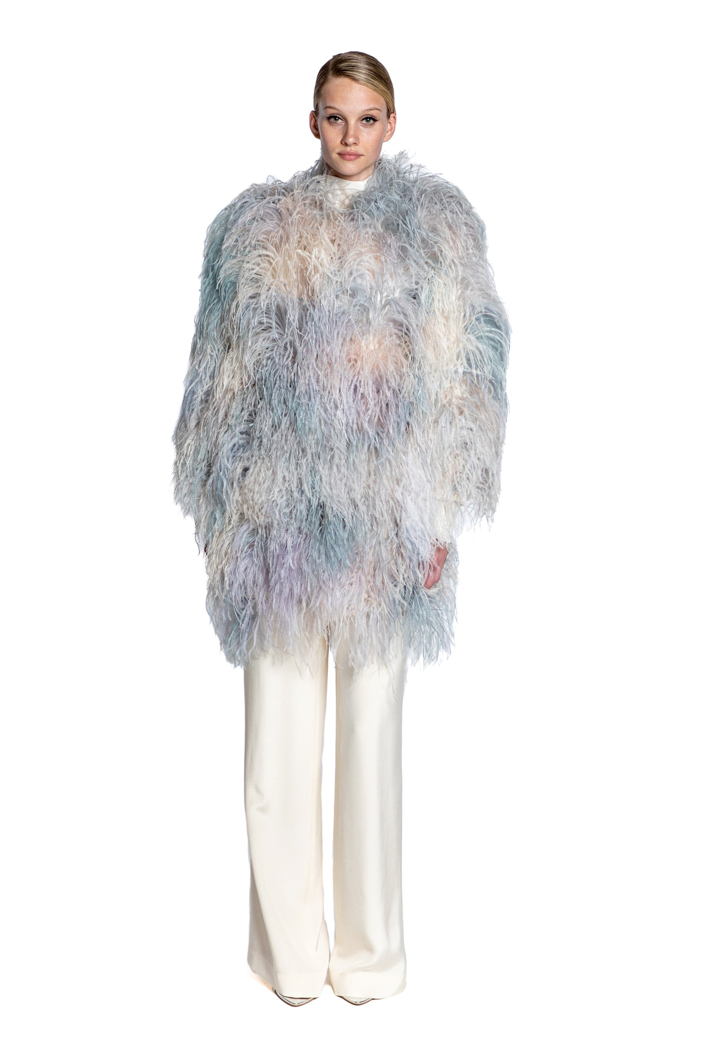 'CUMULUS' FEATHERED COAT - - Libertine