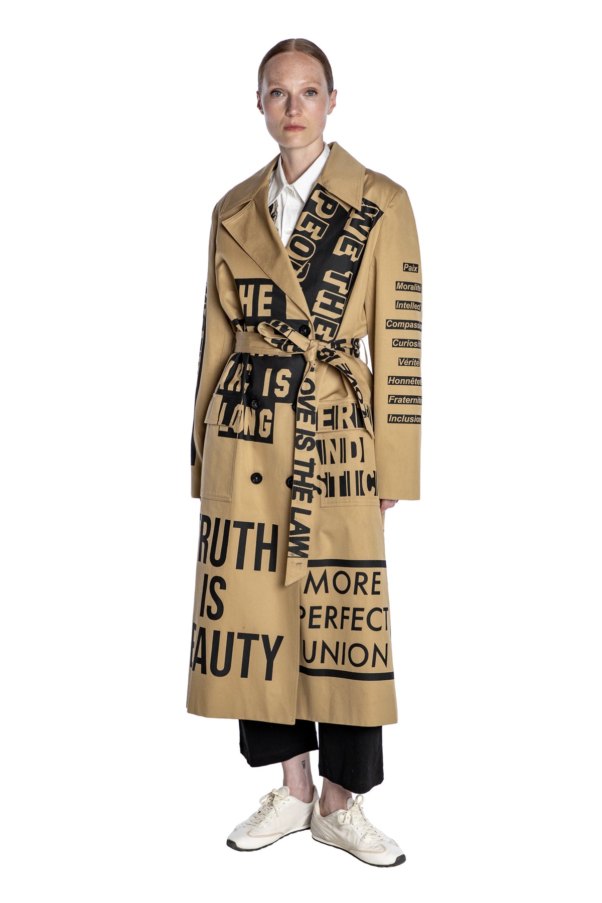 'DEMOCRACY' LONG LEAN TRENCH - - Libertine