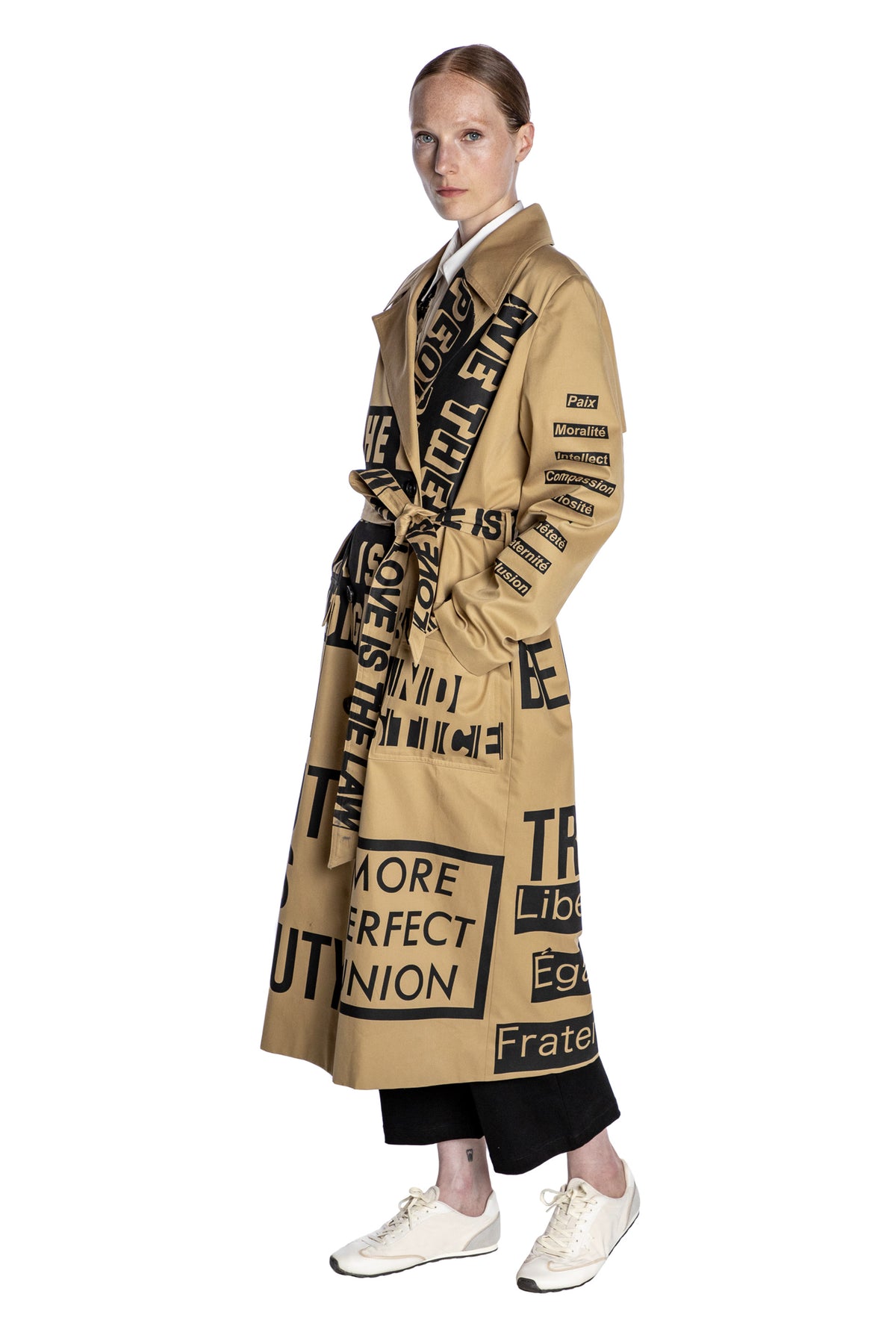 'DEMOCRACY' LONG LEAN TRENCH - - Libertine