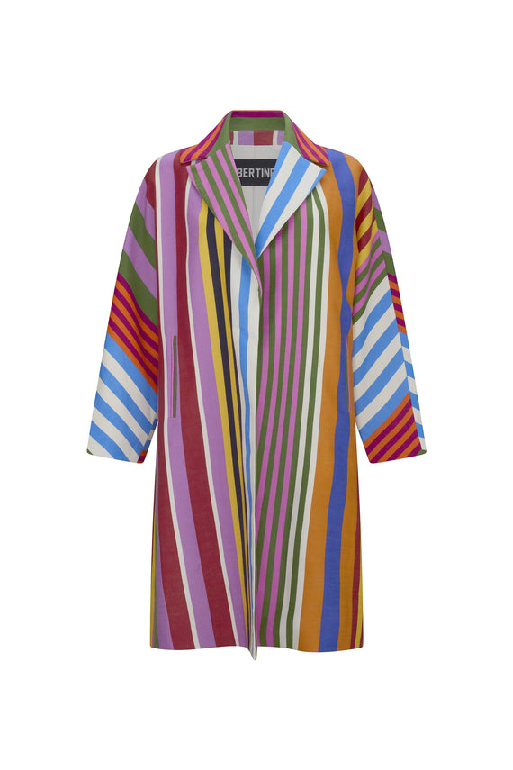 'TANGIER STRIPE' L/S OVERSIZED COAT - Main image
