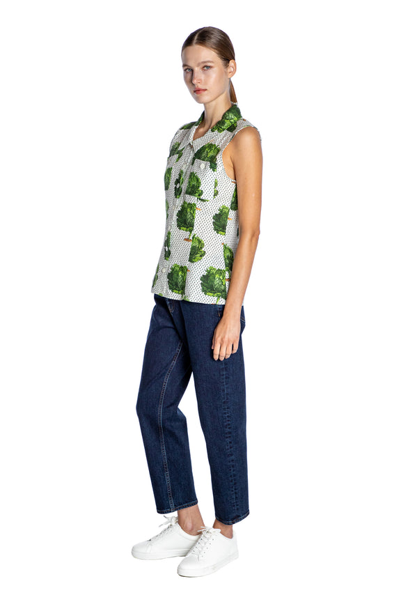 'LETTUCE DANCE TO THE BEET' MARTHA BLOUSE - - Libertine