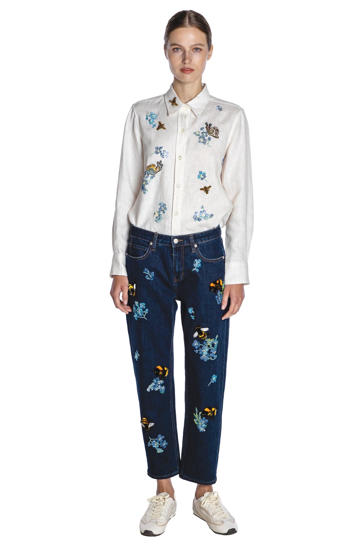 'BUSY GARDEN' BOYFRIEND JEAN - - Libertine