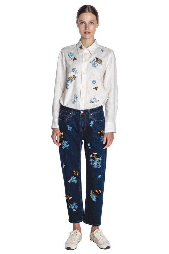 'BUSY GARDEN' BOYFRIEND JEAN - - Libertine