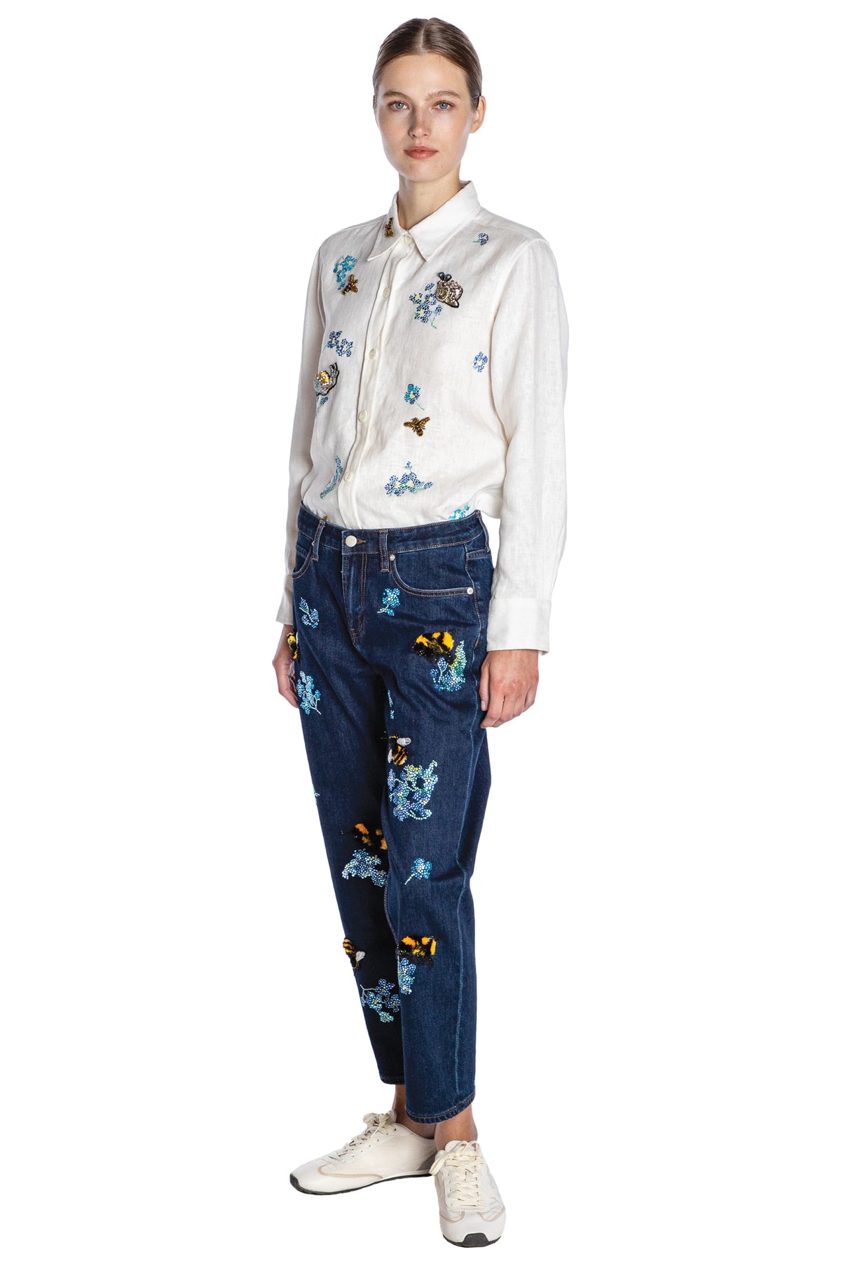 'BUSY GARDEN' BOYFRIEND JEAN - - Libertine