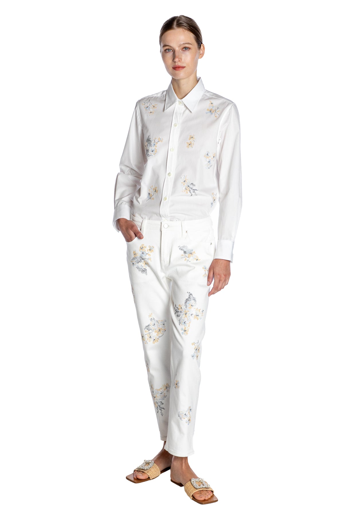 'PORCELAIN GARDEN' BOYFRIEND JEAN - - Libertine