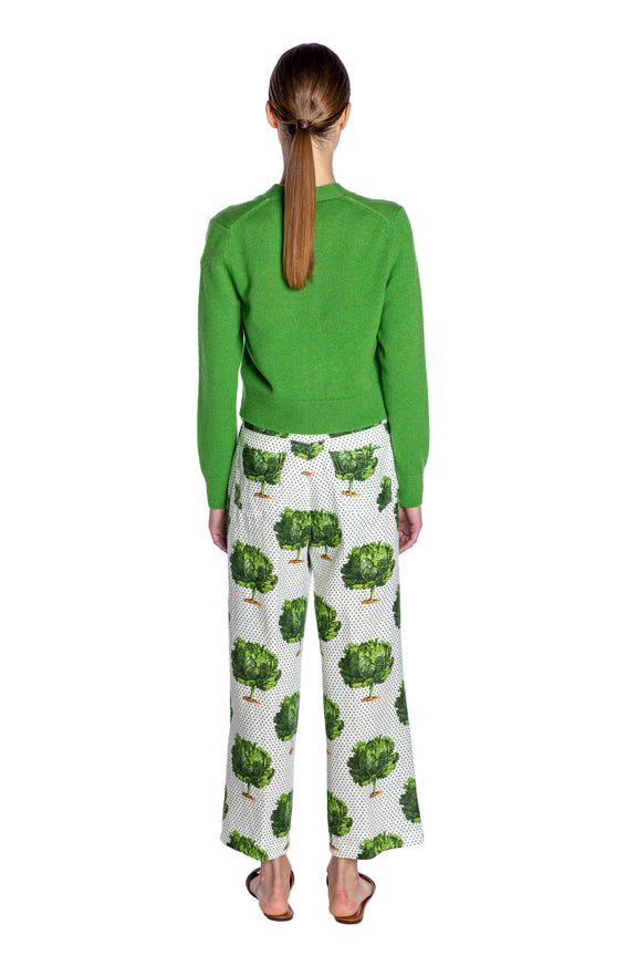'LETTUCE DANCE TO THE BEET' CROPPED WIDE LEG PANT - - Libertine