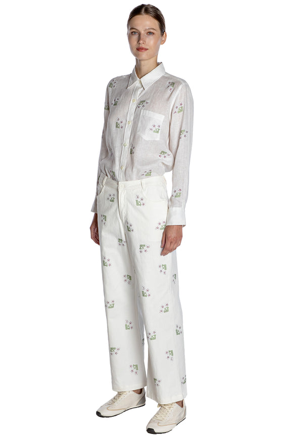 'FRENCH GARDEN' CROPPED WIDE LEG PANT - - Libertine