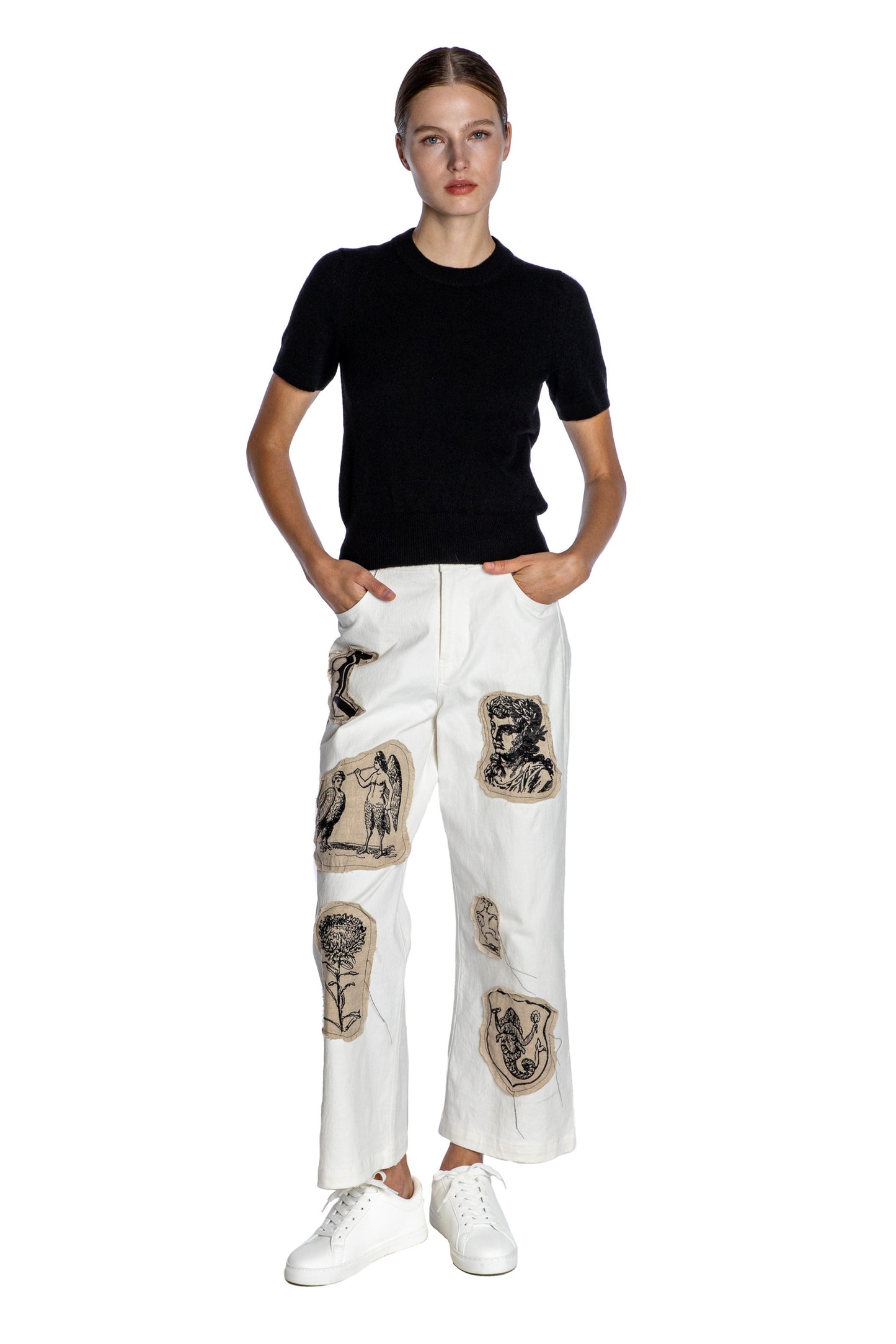 'NERO' CROPPED WIDE LEG PANT - - Libertine
