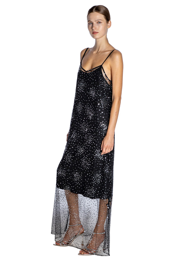 'LUNAR NOIR' CLASSIC SLIP DRESS - - Libertine