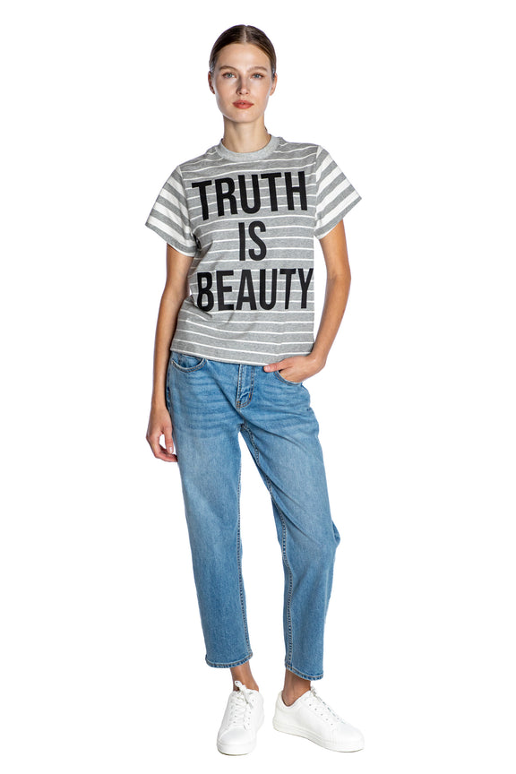 'TRUTH IS BEAUTY' SLIM SHORT SLEEVE T SHIRT - - Libertine
