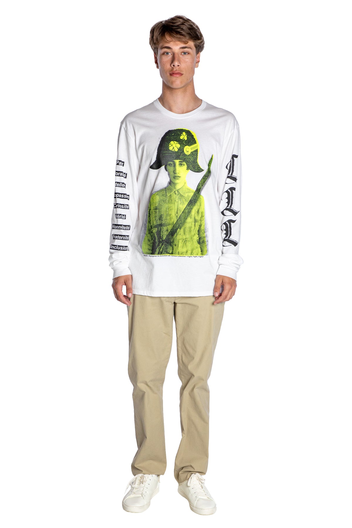 'PAIX SILK SCREEN' LONG SLEEVE T SHIRT - - Libertine