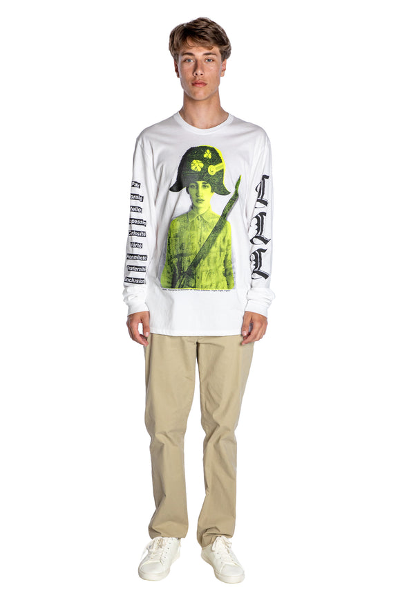 'PAIX SILK SCREEN' LONG SLEEVE T SHIRT - - Libertine