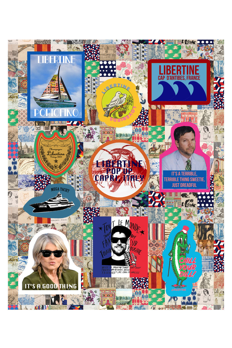 SAG HARBOR STICKER SHEET - - Libertine