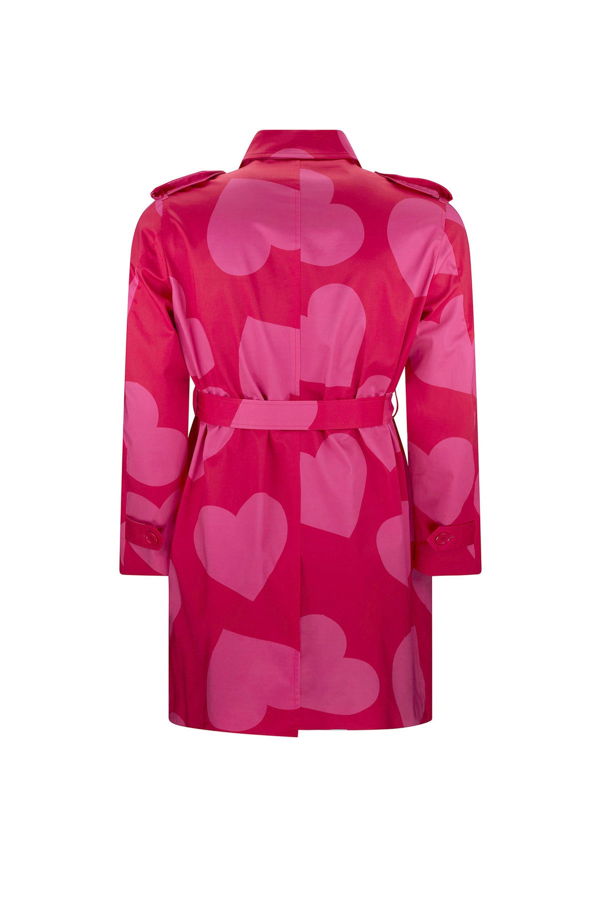 'PINKY RED HEARTS' SIMPLE TRENCH - - Libertine