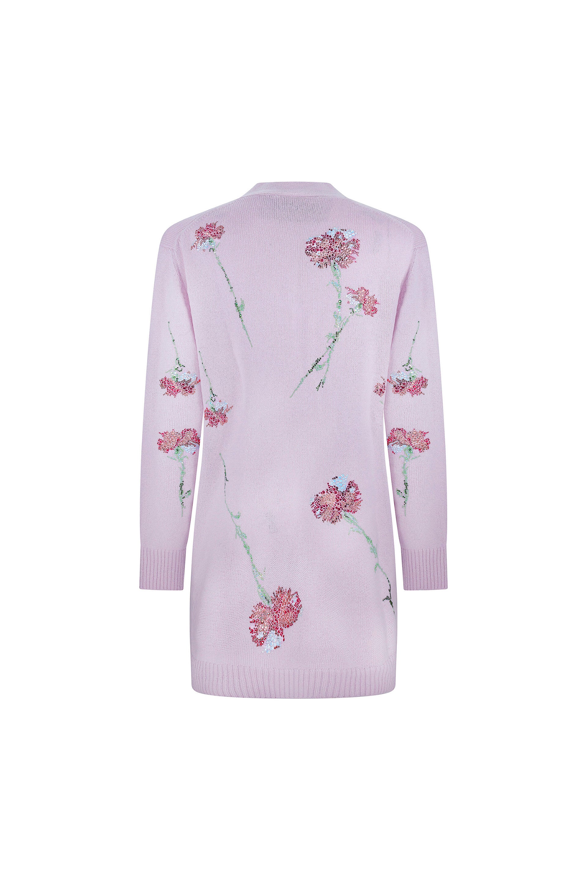 'CECIL BEATON PINK CARNATION' LILAC OVERSIZED CARDIGAN -  - Libertine