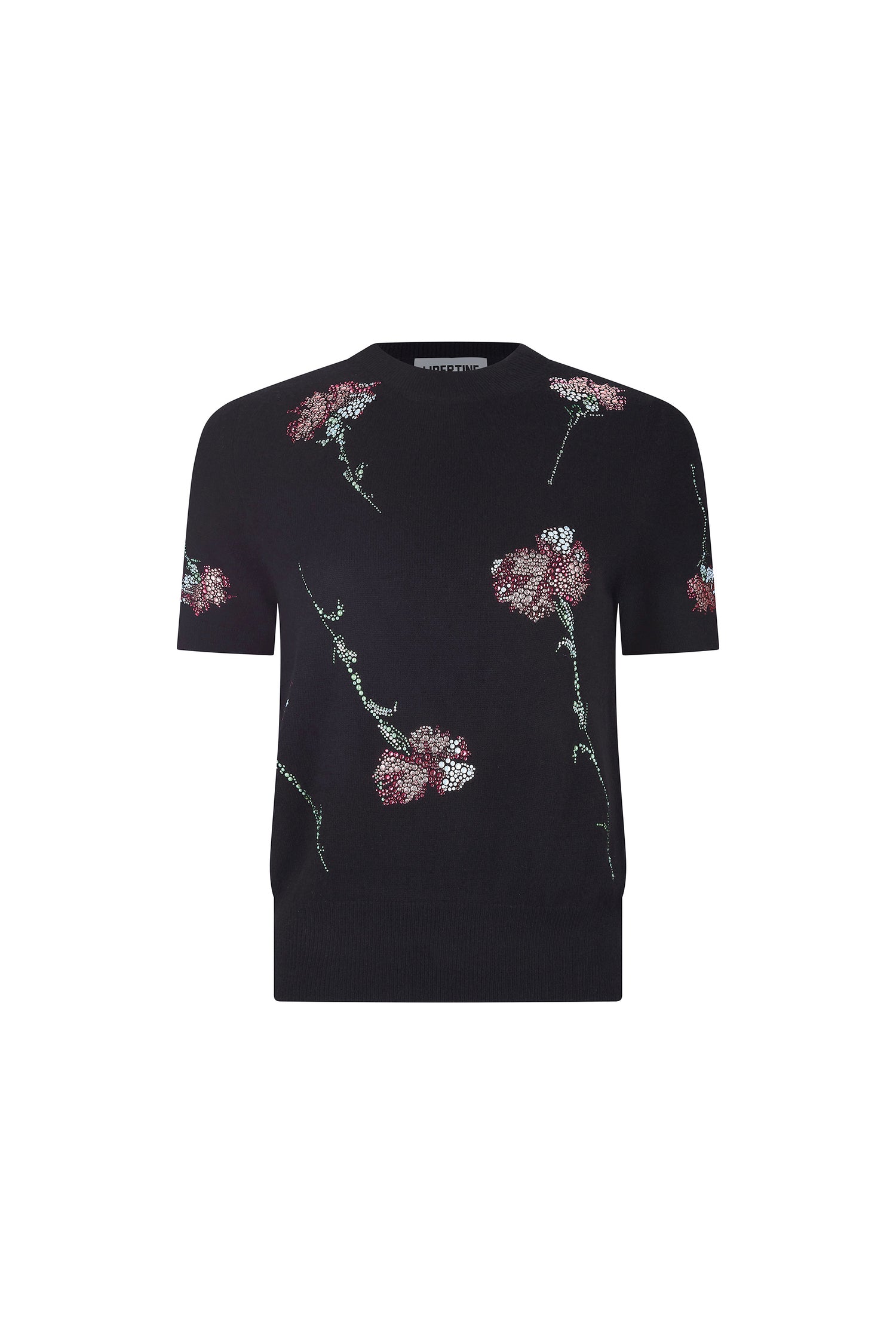 'CECIL BEATON PINK CARNATION' SHORT SLEEVE PULLOVER -  - Libertine