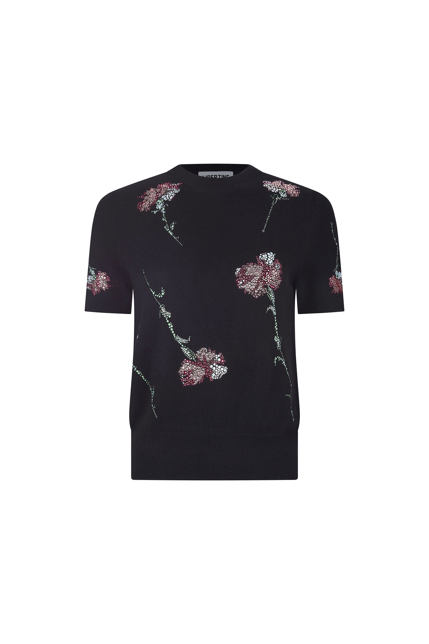 'CECIL BEATON PINK CARNATION' SHORT SLEEVE PULLOVER -  - Libertine