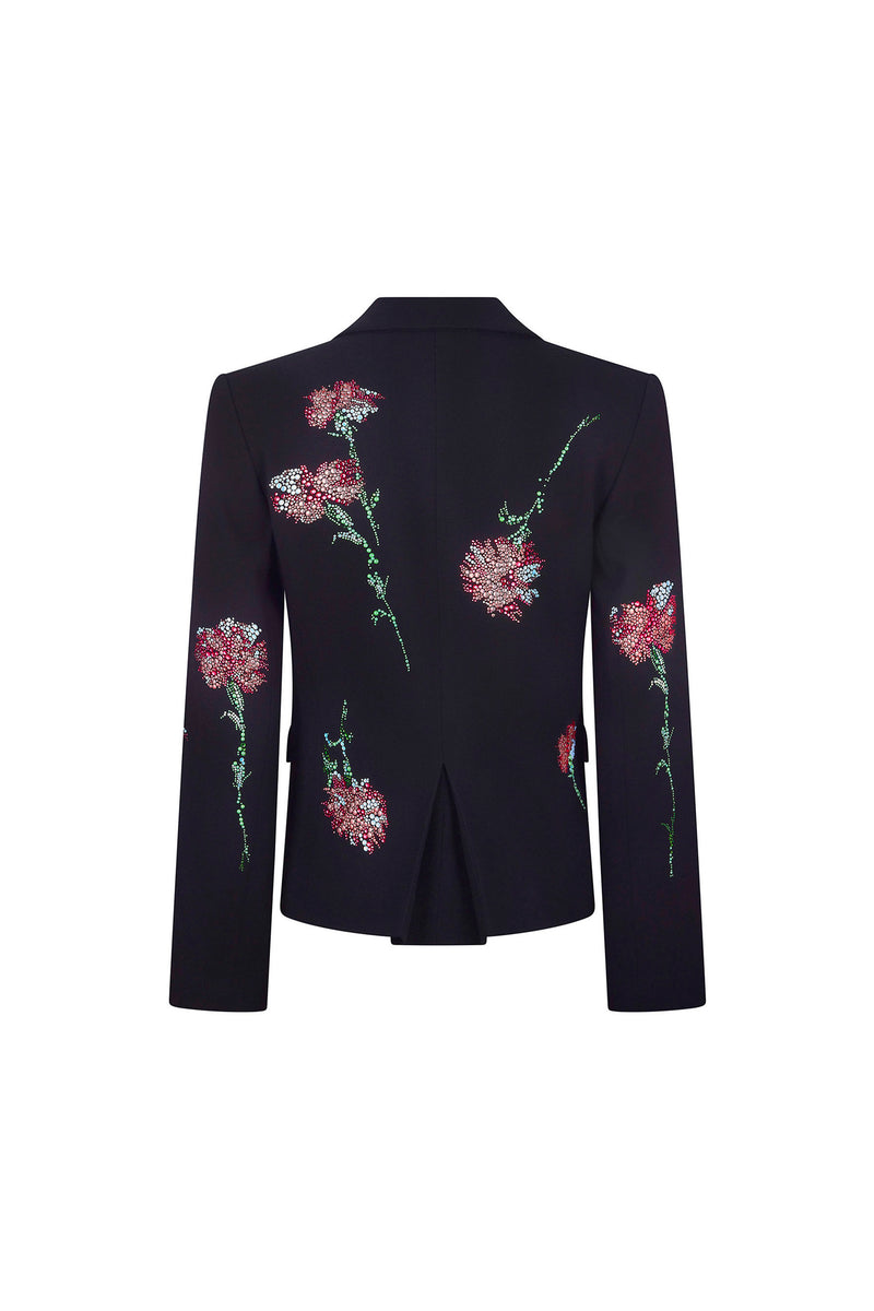 'CECIL BEATON PINK CARNATION' CRYSTAL L/S SHORT JACKET - - Libertine