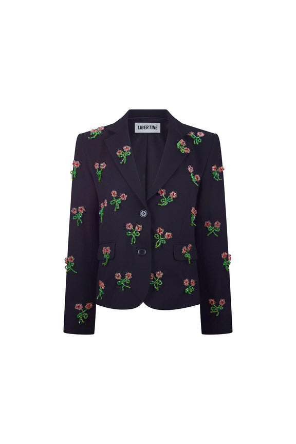 'GLASS FLOWERS' L/S SHORT JACKET -  - Libertine