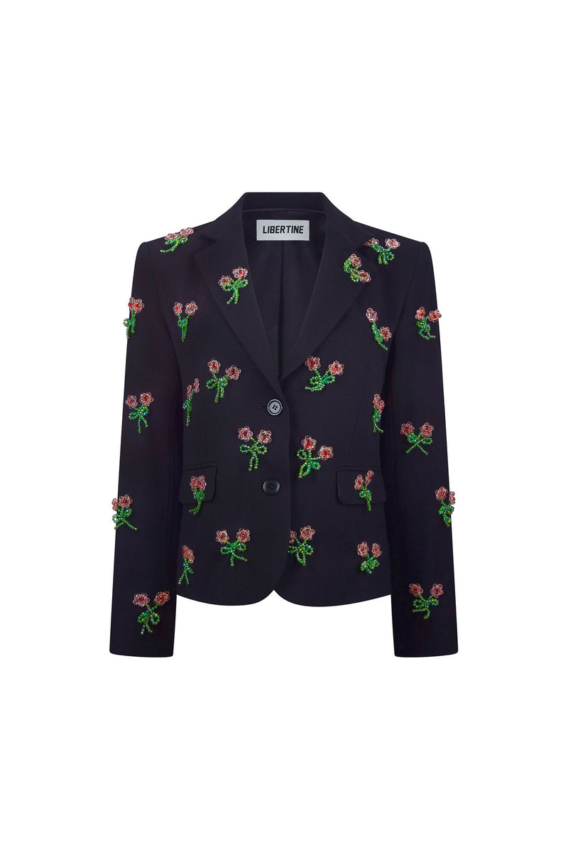 'GLASS FLOWERS' L/S SHORT JACKET - - Libertine