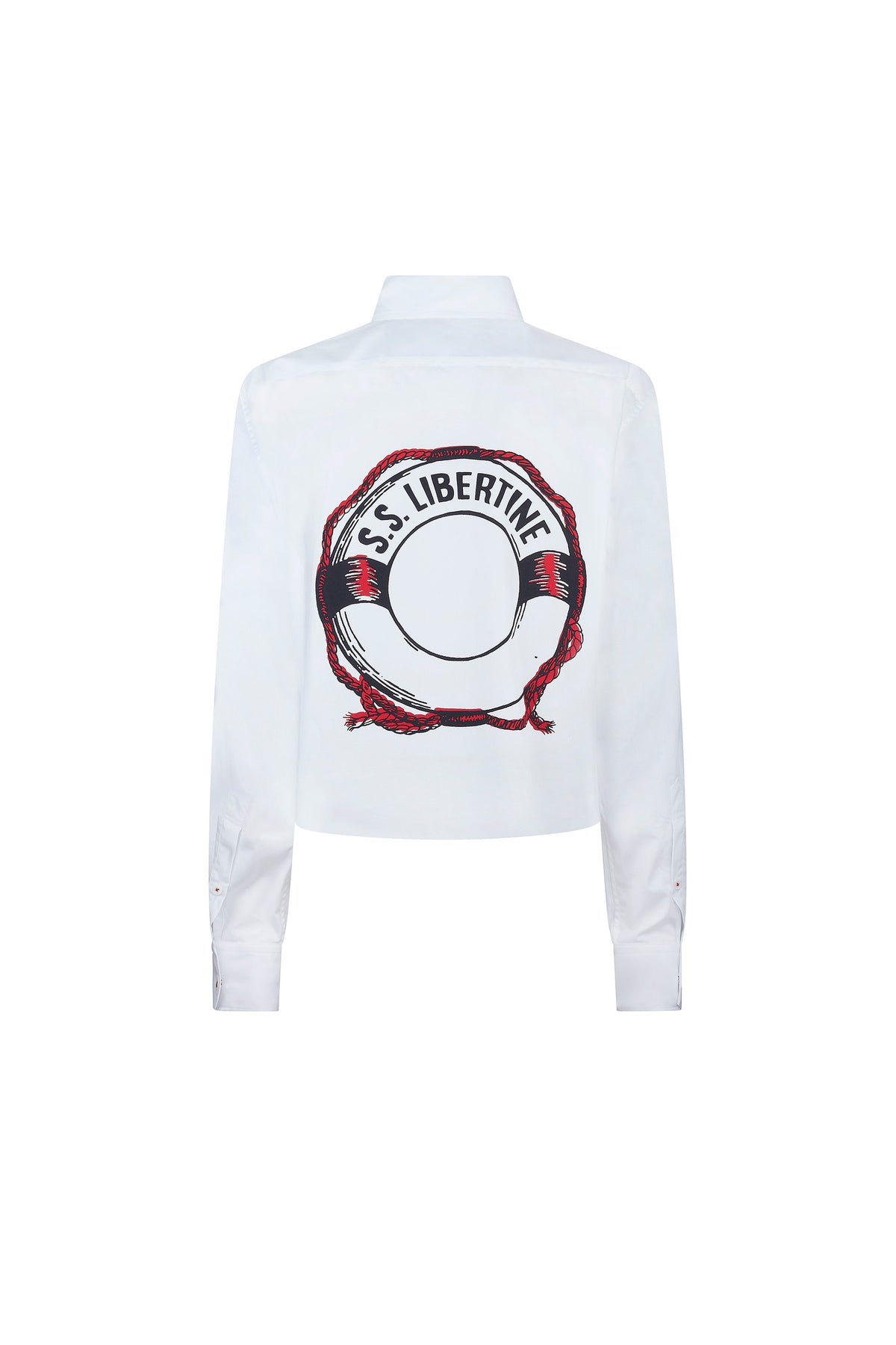 'S.S LIBERTINE' CROPPED CLASSIC SHIRT - - Libertine