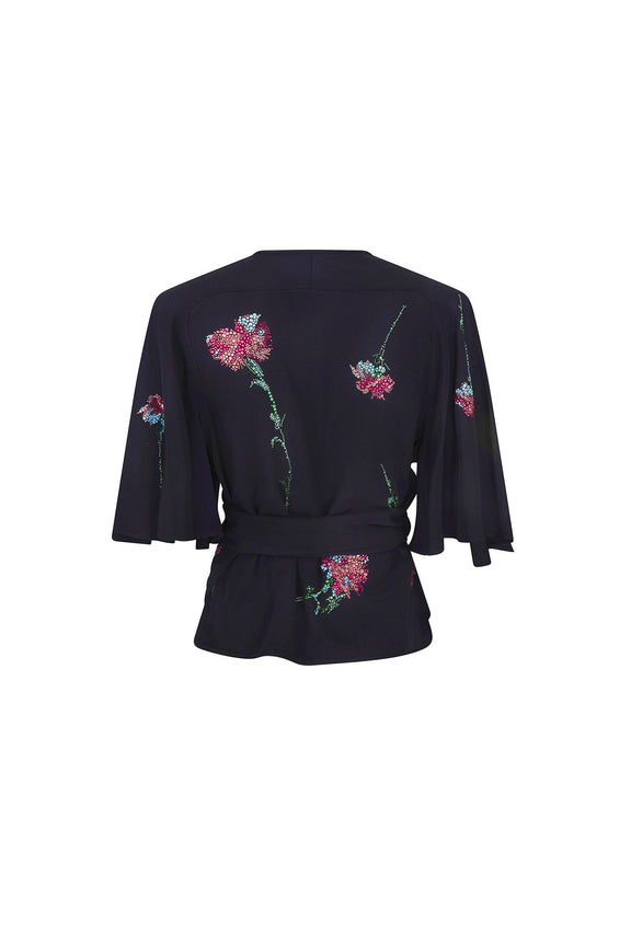 'CECIL BEATON PINK CARNATION' BUTTERFLY BLOUSE - - Libertine