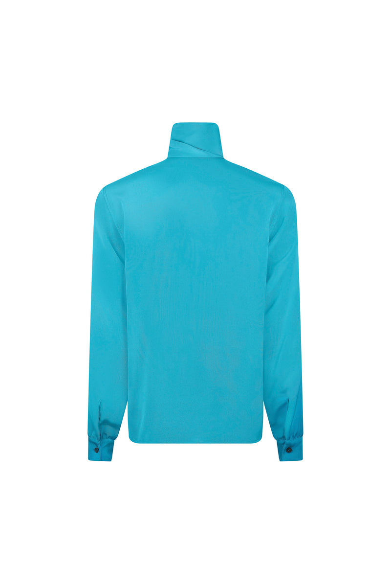 'HOCKNEY'S POOL' SLIM KEITH TIE BLOUSE - - Libertine