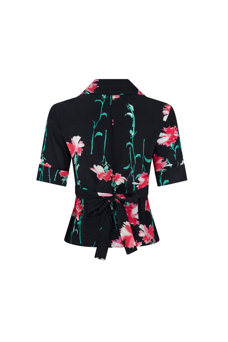 'CECIL BEATON PINK CARNATION' JAZZY BLOUSE - - Libertine