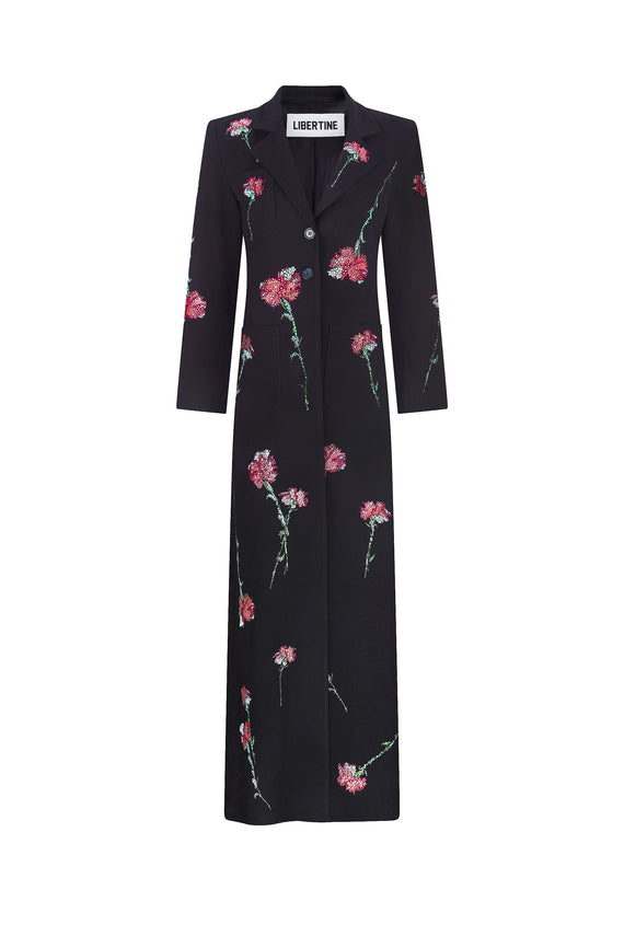 'CECIL BEATON PINK CARNATION' MAXI COAT - - Libertine - Main image
