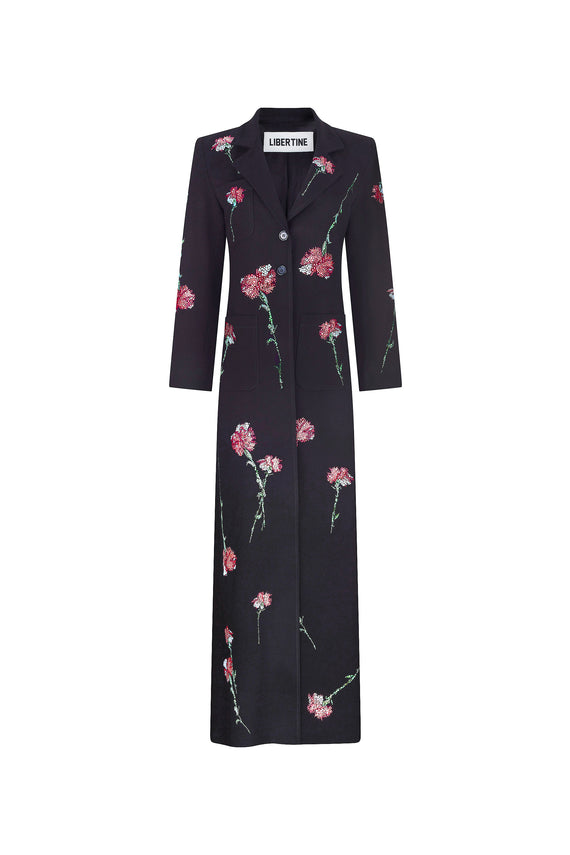 'CECIL BEATON PINK CARNATION' MAXI COAT -  - Libertine