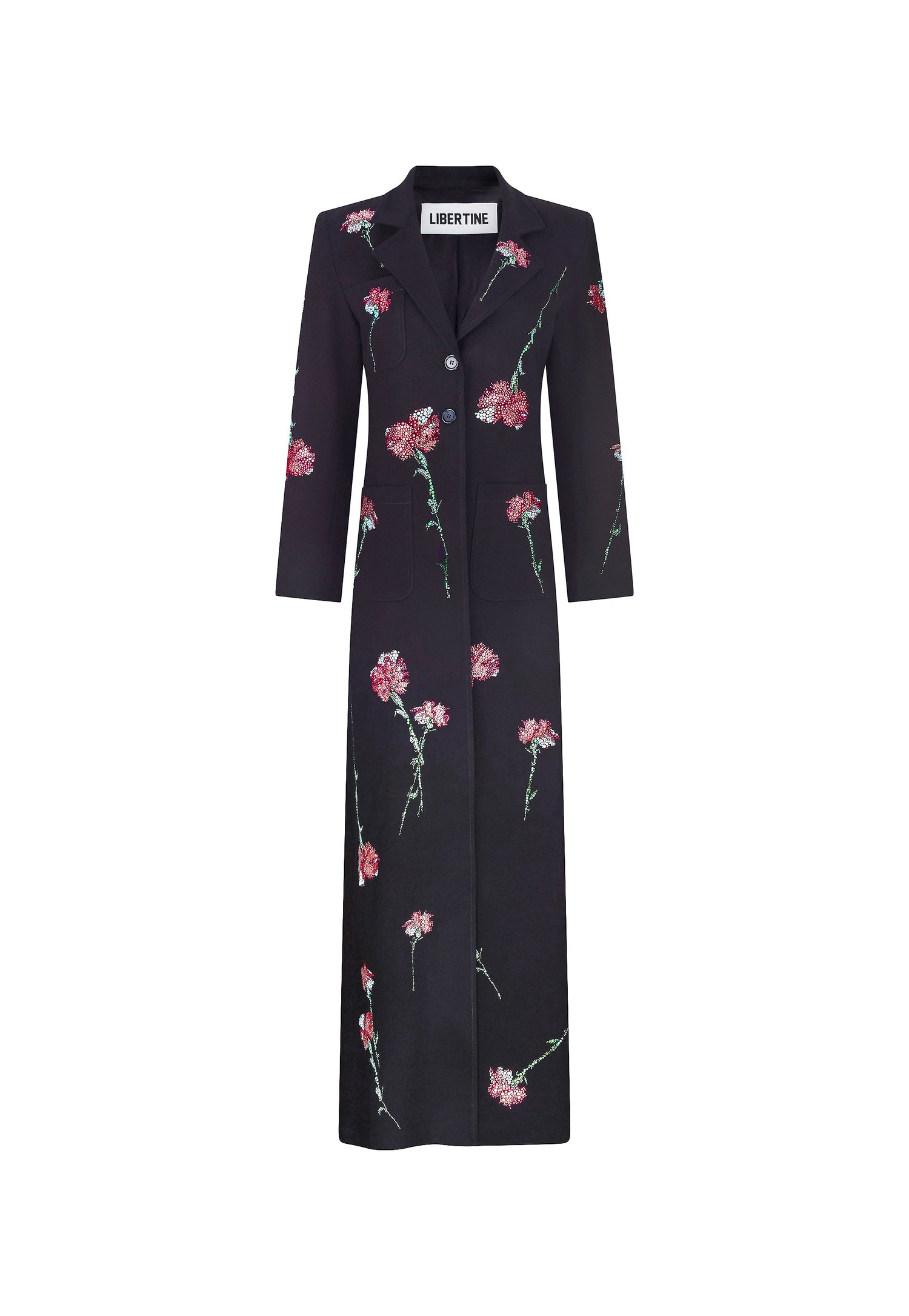 'CECIL BEATON PINK CARNATION' MAXI COAT -  - Libertine