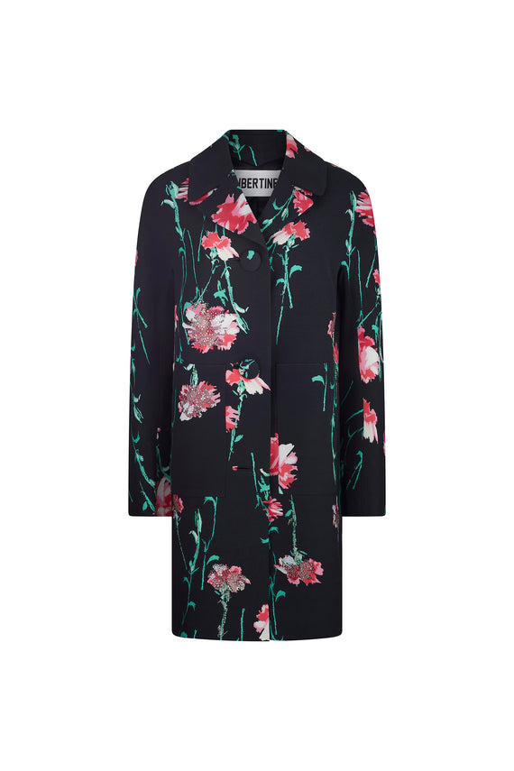 'CECIL BEATON PINK CARNATION' L/S PATCH POCKET COAT -  - Libertine