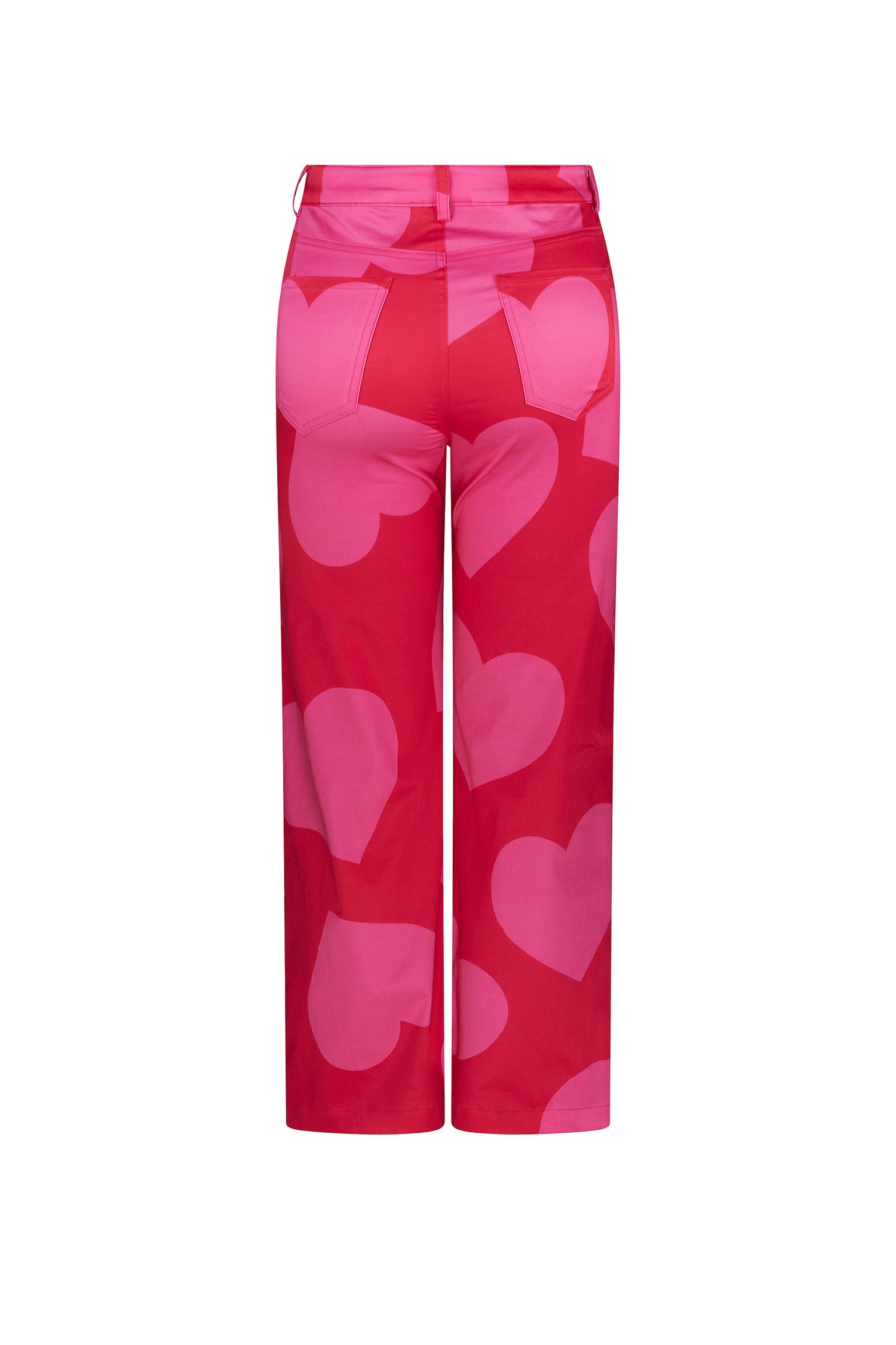 'PINKY RED HEARTS' CROPPED WIDE LEG PANT -  - Libertine