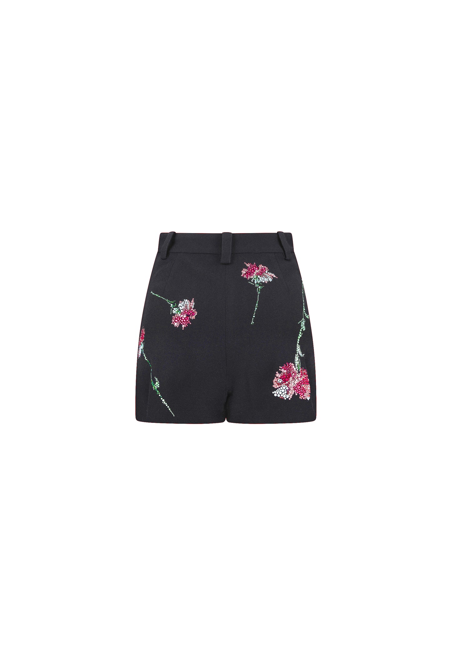 'CECIL BEATON PINK CARNATION' HIGH WAISTED SHORTS -  - Libertine