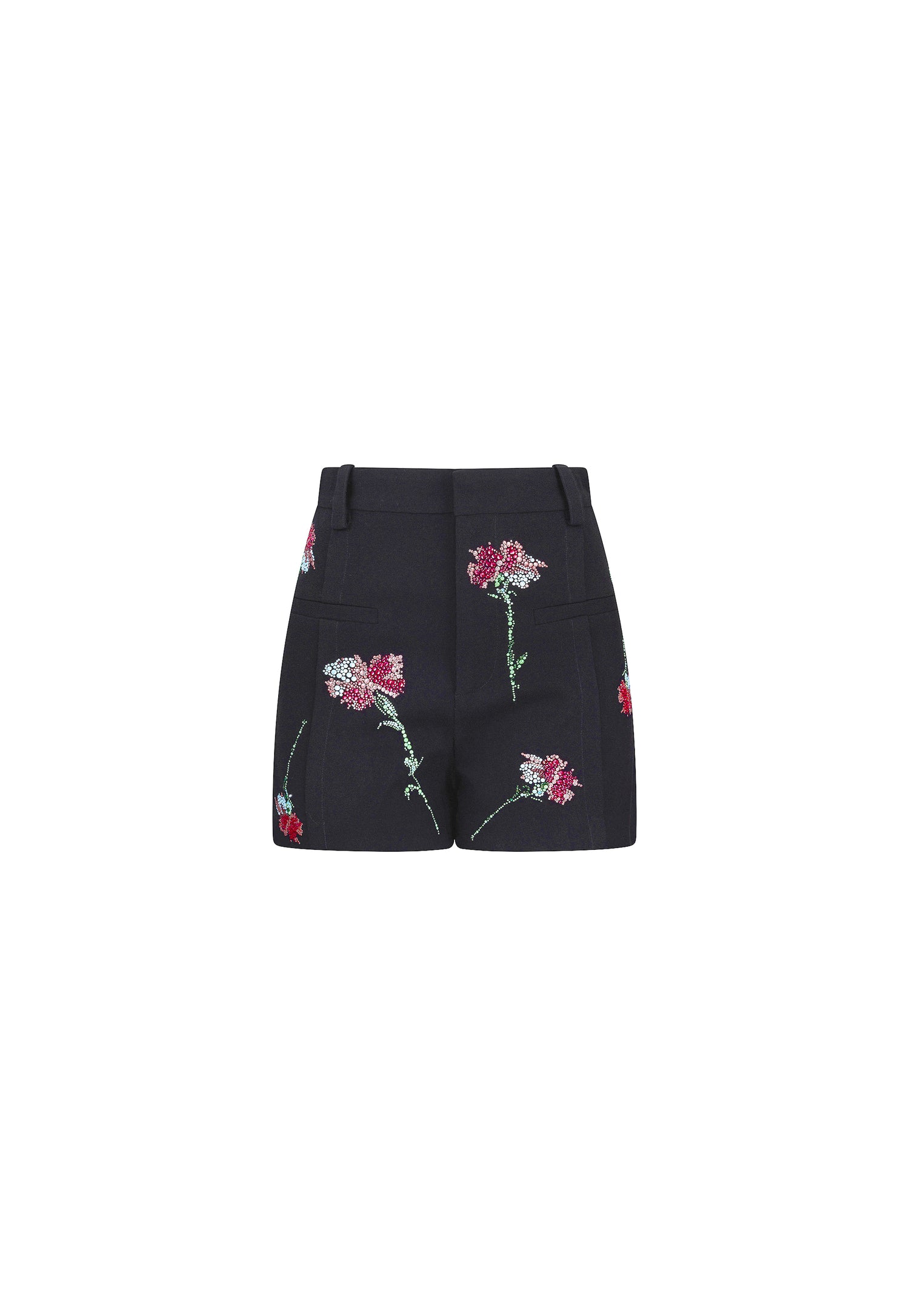 'CECIL BEATON PINK CARNATION' HIGH WAISTED SHORTS -  - Libertine