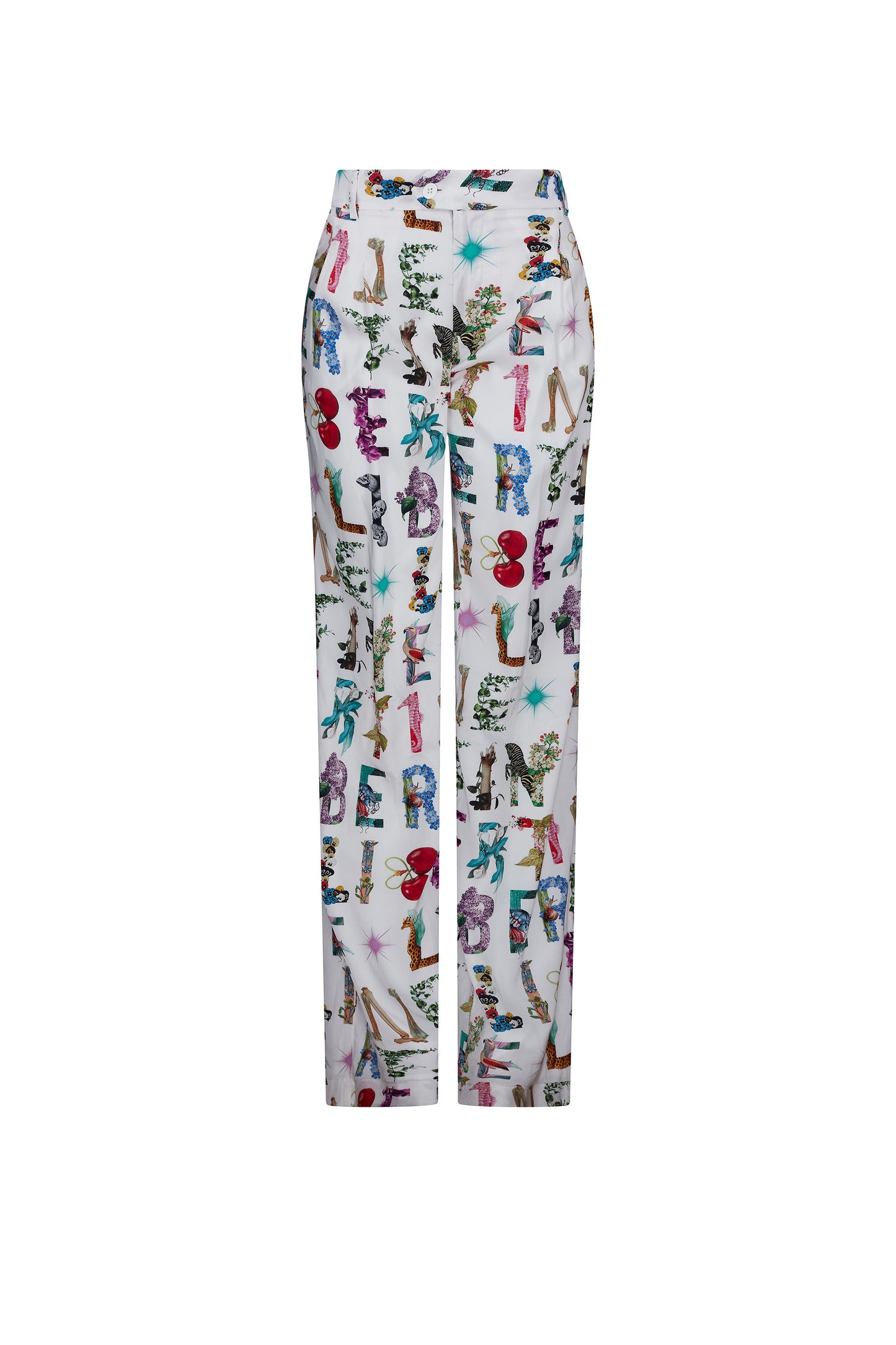 'WHITE DECO LETTERS' BAGGY TROUSERS -  - Libertine