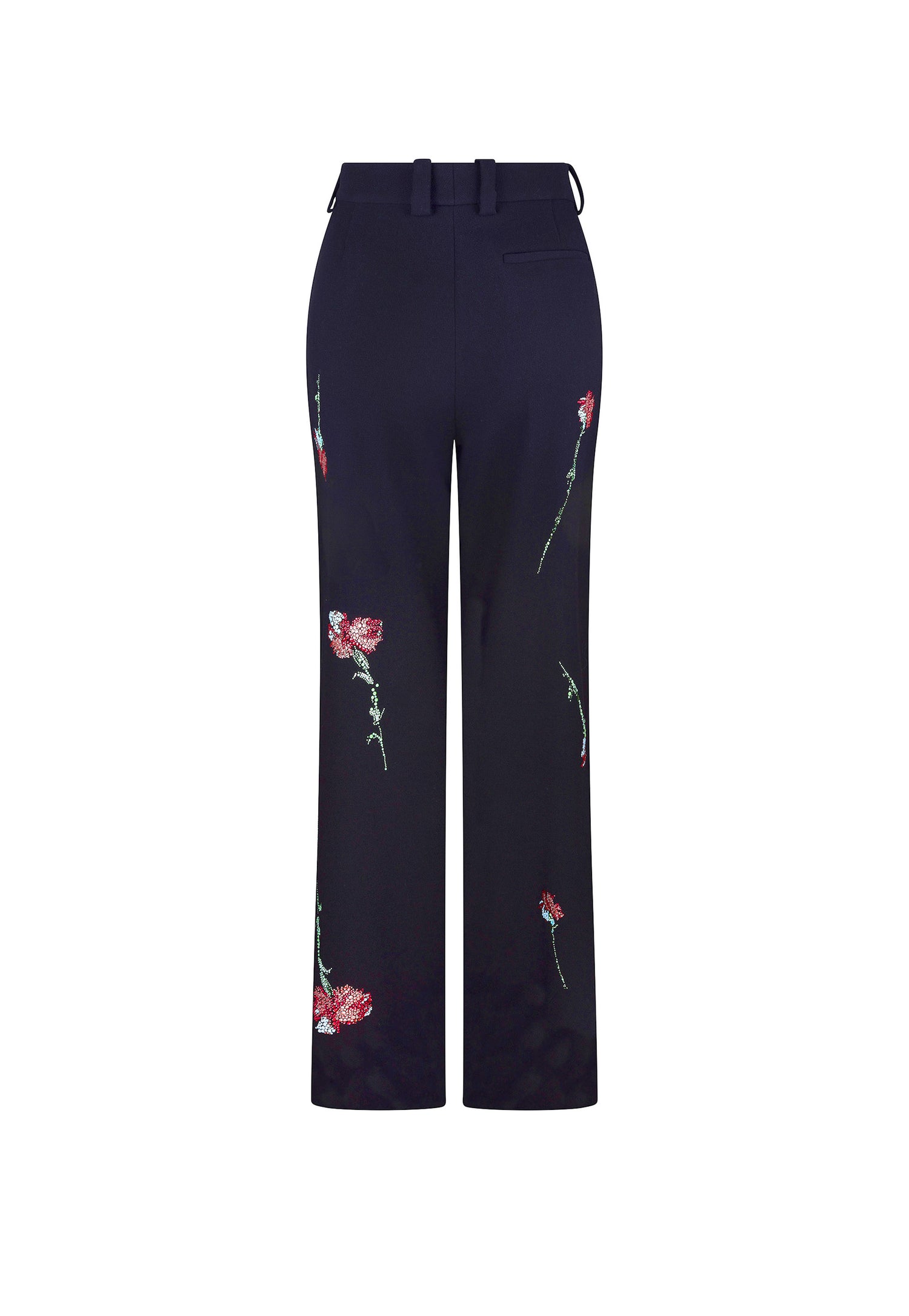 'CECIL BEATON PINK CARNATION' CRYSTAL BAGGY TROUSERS -  - Libertine