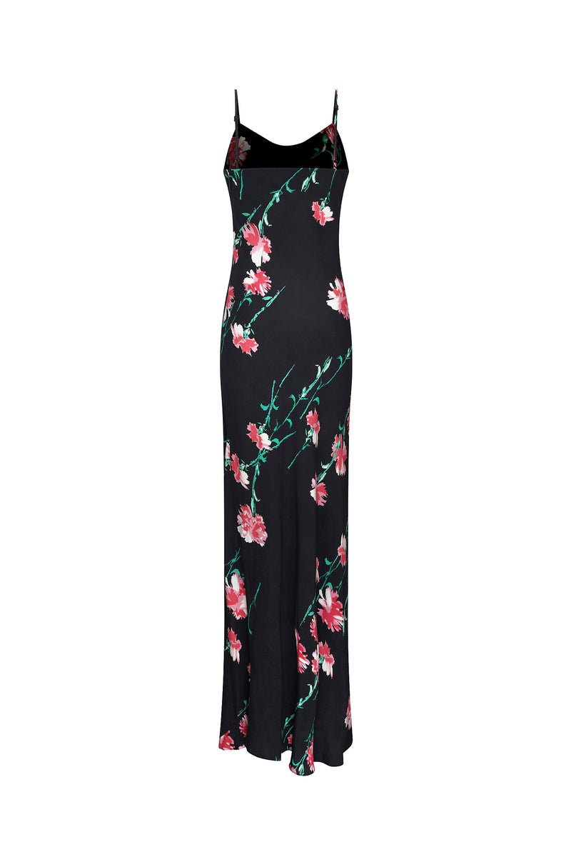 'CECIL BEATON PINK CARNATION' MAXI BIAS SLIP DRESS - - Libertine