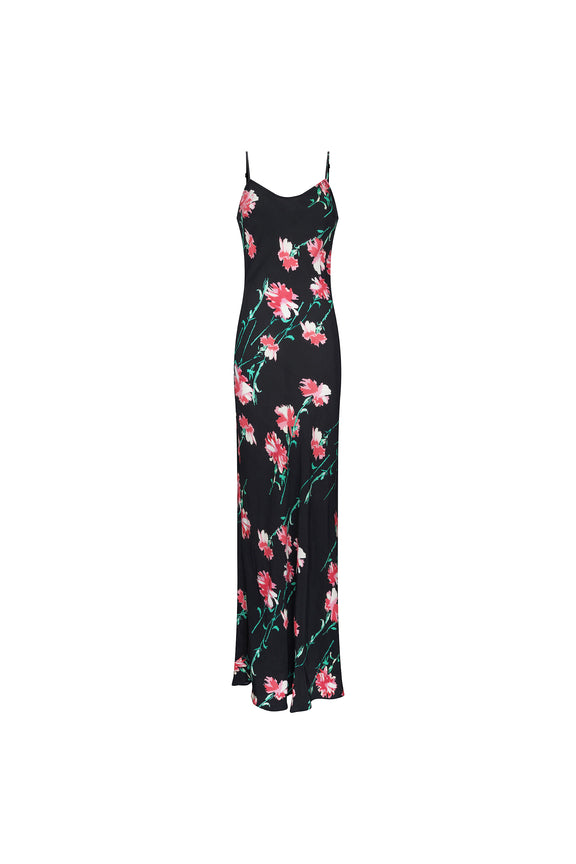 'CECIL BEATON PINK CARNATION' MAXI BIAS SLIP DRESS -  - Libertine