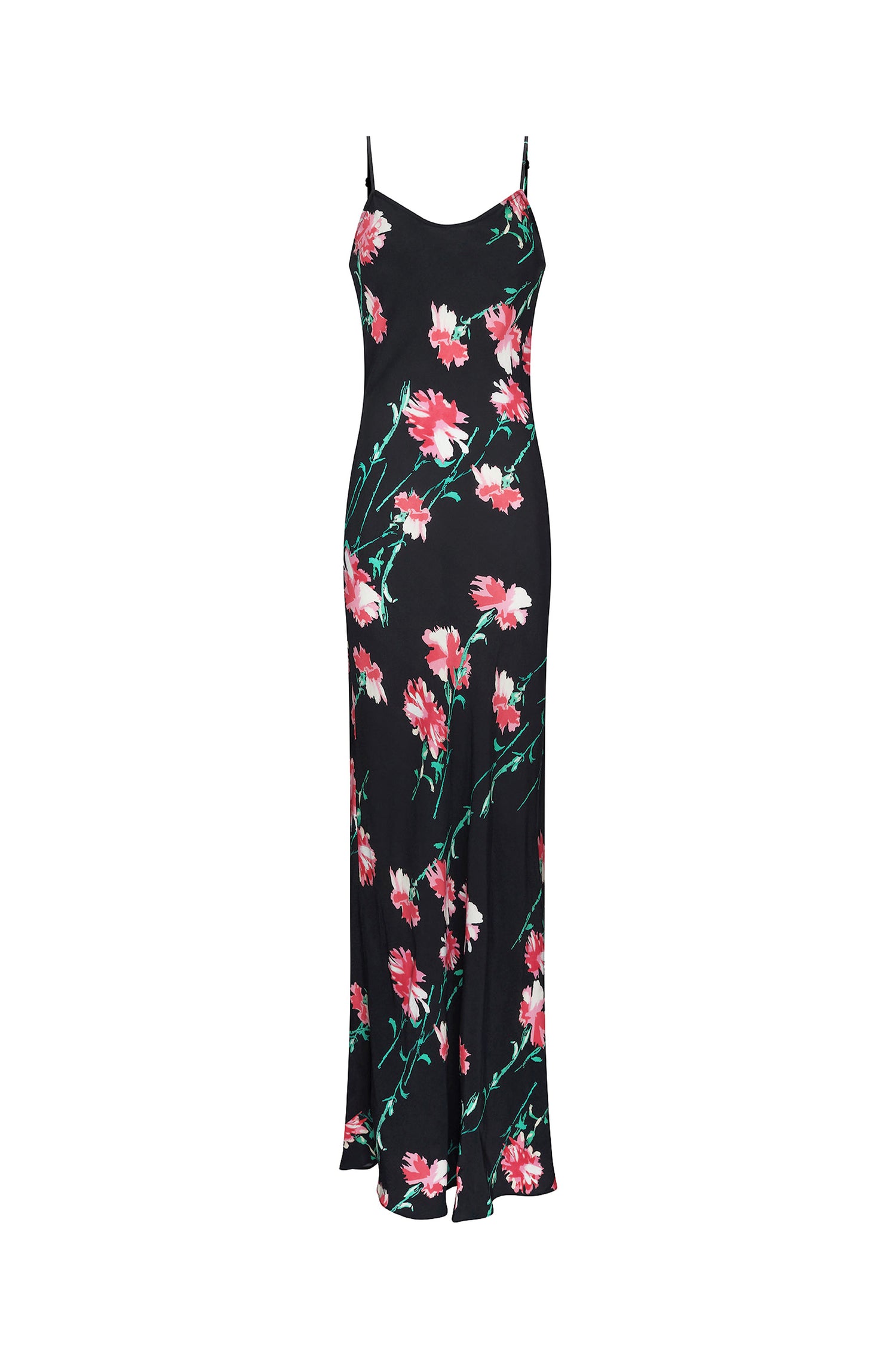 cecil maxi dress Women's Prosperina Cecily Hot Pink Ruffle Neck Maxi Dress | Size: L
